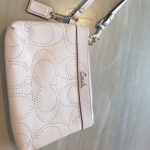 Purple Leather Wristlet